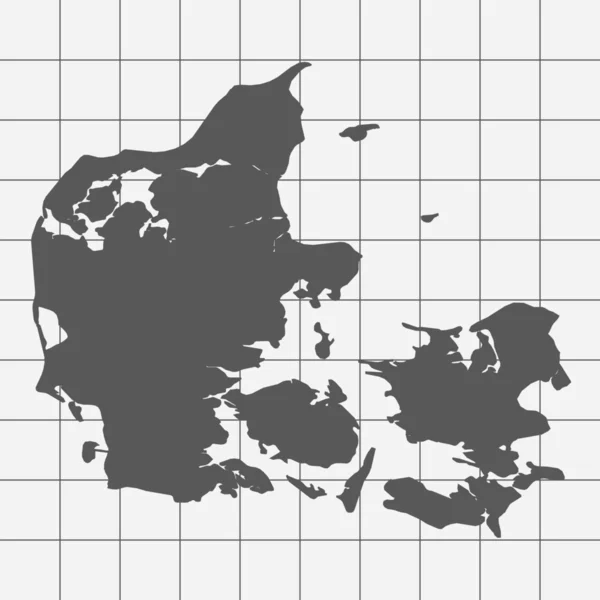 Squared Paper with the Shape of the Country of  Denmark — Stock Photo, Image