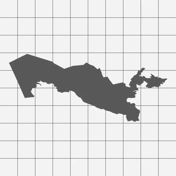 Квадраті папір з форми країни Узбекистану — стокове фото