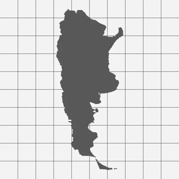 Papel quadrado com a forma do país de Argentina — Fotografia de Stock