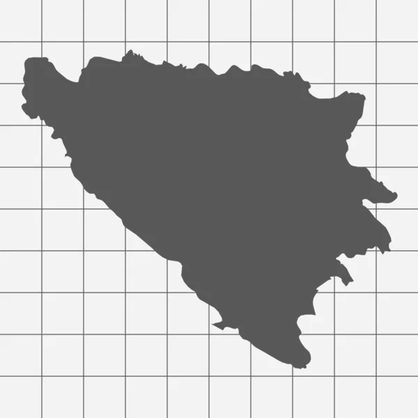 Squared Paper with the Shape of the Country of  Bosnia — Stock Photo, Image