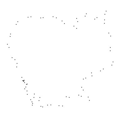 Ülke sayısı beyaz arka plan üzerinde izole anahat noktalı