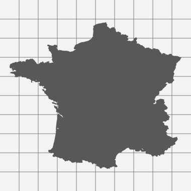 Fransa ülkenin şekli ile kare kağıt