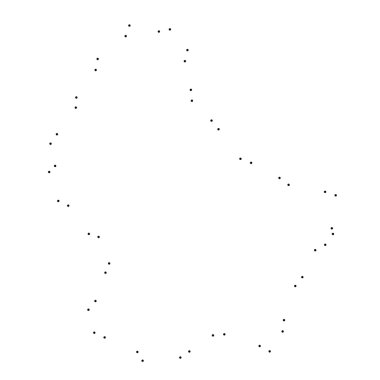 Ülke sayısı beyaz arka plan üzerinde izole anahat noktalı