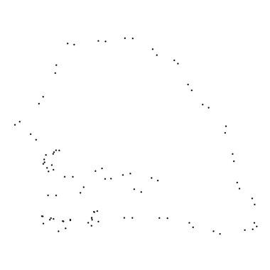 Ülke sayısı beyaz arka plan üzerinde izole anahat noktalı