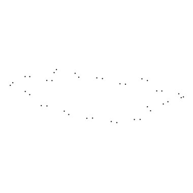 Ülke sayısı beyaz arka plan üzerinde izole anahat noktalı