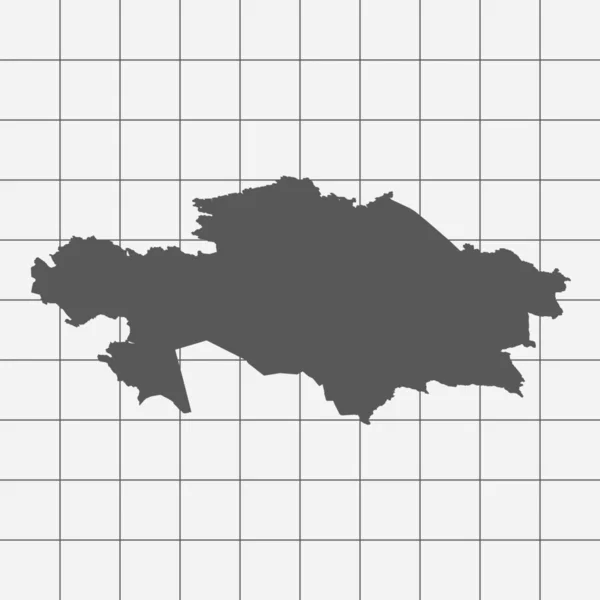 Carta quadrata con la forma del paese del Kazakistan — Foto Stock