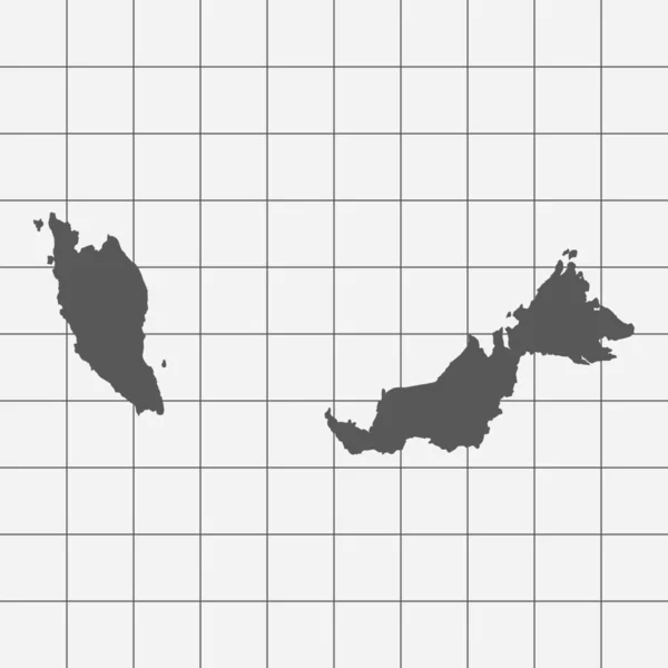 말레이시아의 국가의 모양으로 제곱된 종이 — 스톡 사진