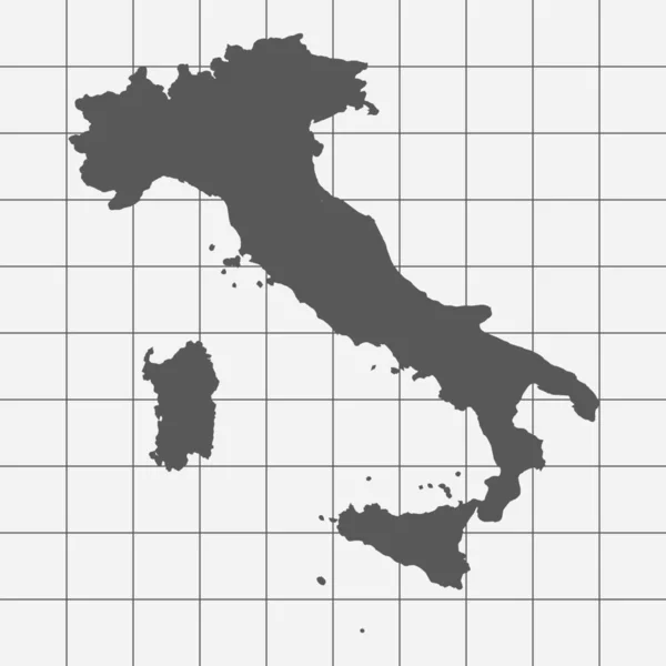 Carta Quadrata con la Forma del Paese d'Italia — Foto Stock