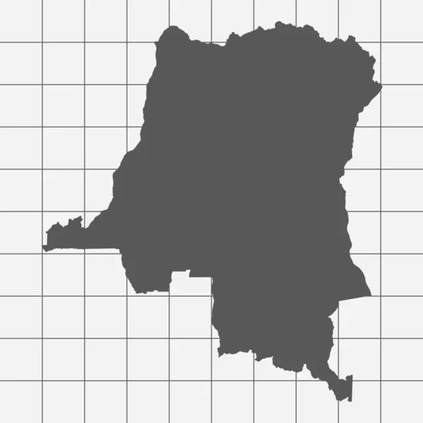 Carta quadrata con la forma del paese di DemRepublicCongo — Foto Stock