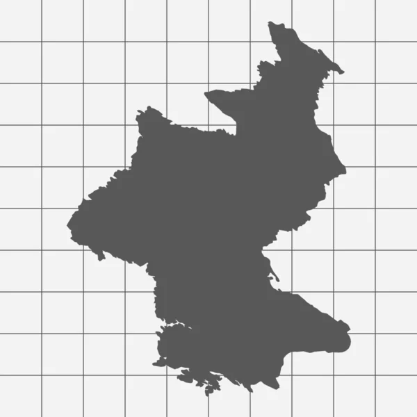 Kvadrerade papper med formen av landet av Northkorea — Stockfoto