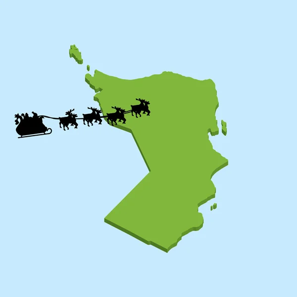 오만의 산타 배경으로 푸른 물에 3d 지도 — 스톡 사진