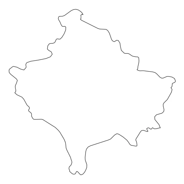 High detailed Outline of the country of  Kosovo — Stock Photo, Image