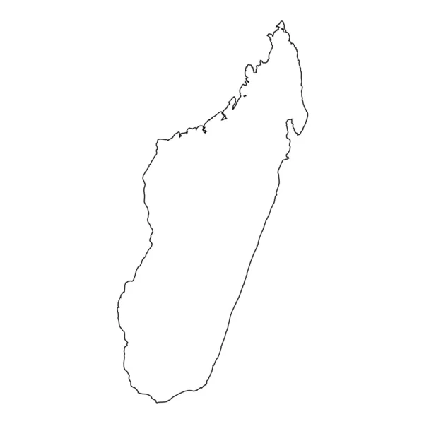 High detailed Outline of the country of  Madagascar — Stock Photo, Image