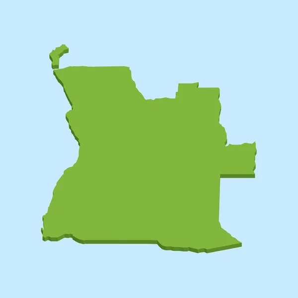 3D карта Анголы на синем фоне — стоковое фото