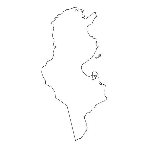 Esquema detallado del país de Túnez — Foto de Stock
