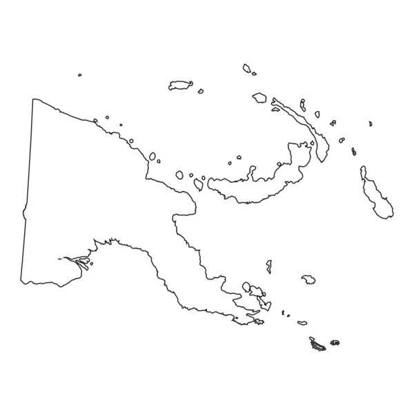 High detailed Outline of the country of  PapuaNewGuinea — Stock Photo, Image