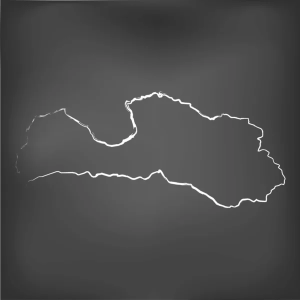 Меловая карта Латвии на меловой доске — стоковое фото