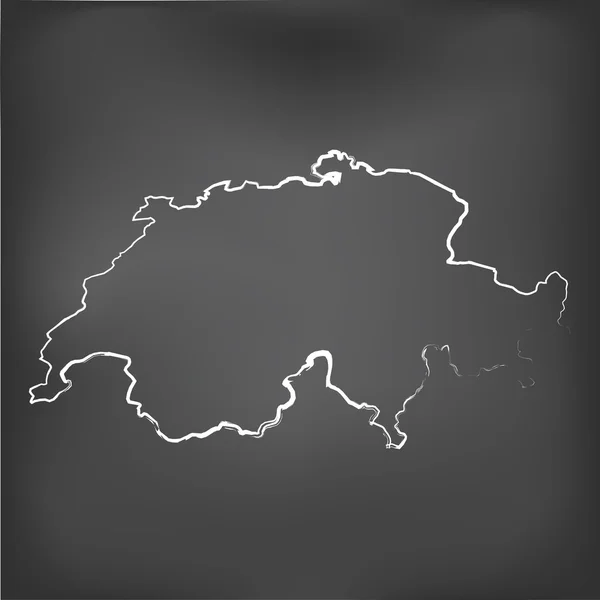 Chalked harita İsviçre tebeşir tahtası — Stok fotoğraf