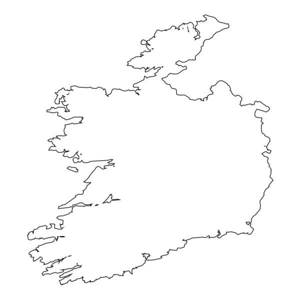 Hög detaljerad skissera av landet Irland — Stockfoto