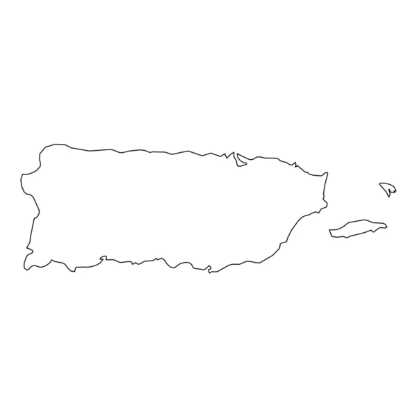 Hög detaljerad skissera av landet av Puertorico — Stockfoto
