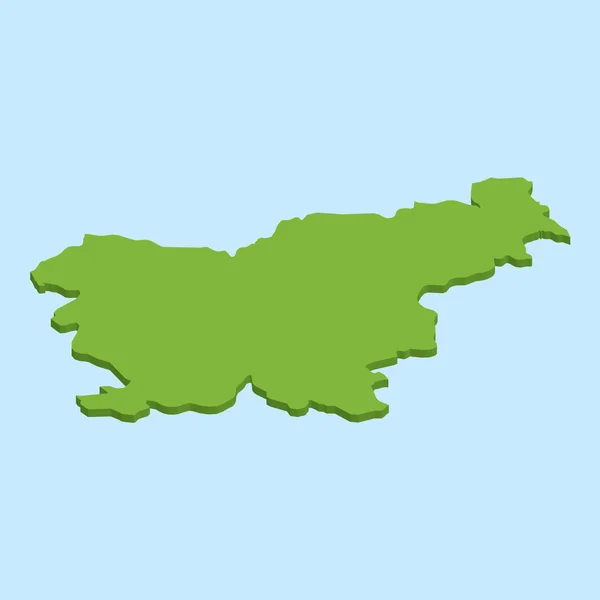 3D карта Словении на синем фоне воды — стоковое фото