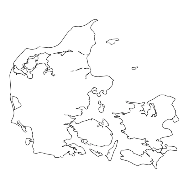 Высокодетальный план страны Дании — стоковое фото