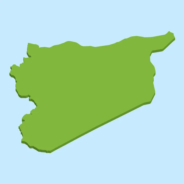 3D mapa na tle niebieski wody z Syrii — Zdjęcie stockowe