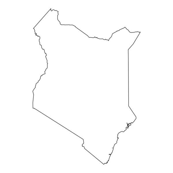 High detailed Outline of the country of  Kenya — Stock Photo, Image