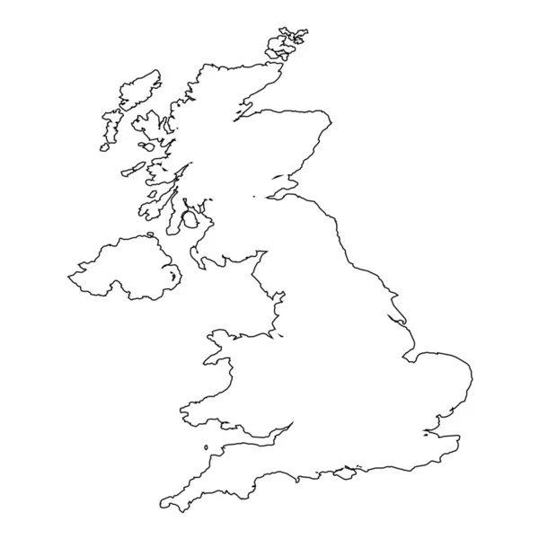 High detailed Outline of the country of  UnitedKingdom — Stock Photo, Image