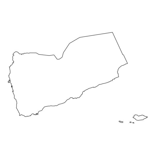 High detailed Outline of the country of  Yemen — Stock Photo, Image