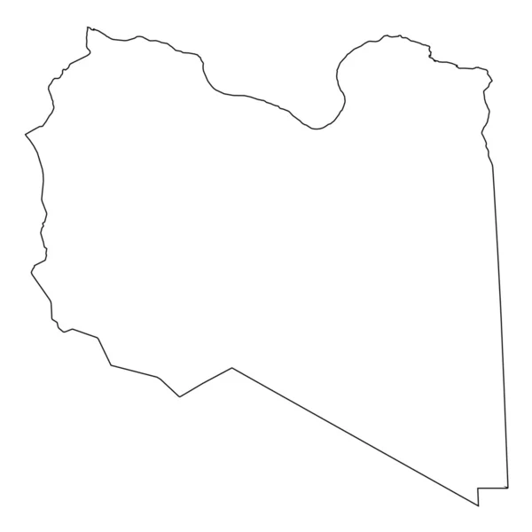 Alto esboço detalhado do país da Líbia — Fotografia de Stock