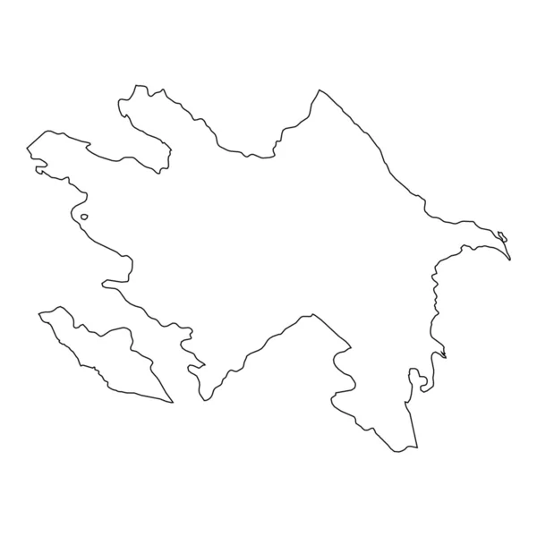 Высокий подробный очерк страны Азербайджан — стоковое фото