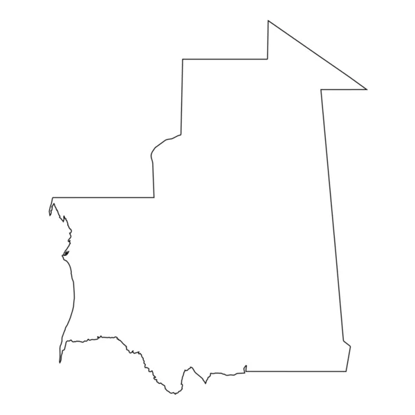 Hoge gedetailleerde overzicht van het land van Mauritanië — Stockfoto