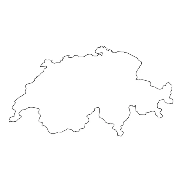 High detailed Outline of the country of  Switzerland — Stock Photo, Image