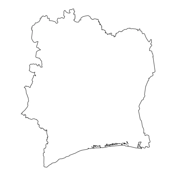 High detailed Outline of the country of  CoteDivoire — Stock Photo, Image