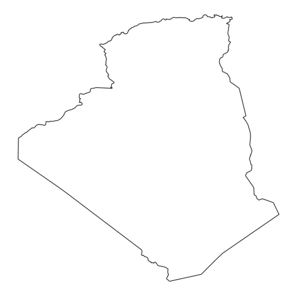 High detailed Outline of the country of  Algeria — Stock Photo, Image