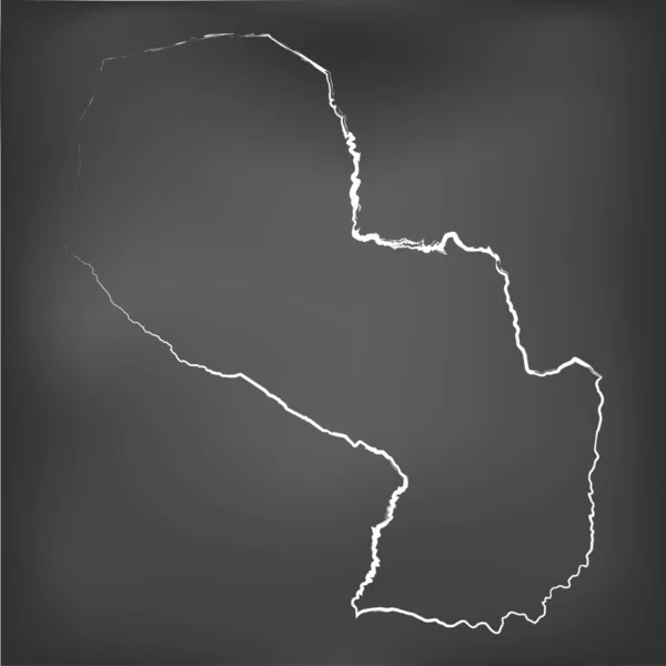 Chalked карту на дошці Парагваю — стокове фото