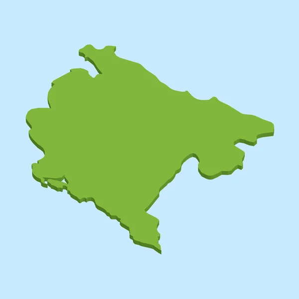 3D карта на синем водном фоне Черногории — стоковое фото