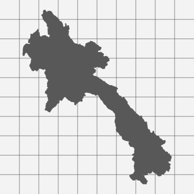 Laos ülkenin şekli ile kare kağıt