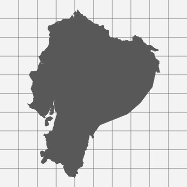 Ekvator ülke şekli ile kare kağıt