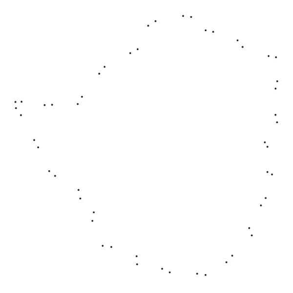 Země tečkovaný obrys izolovaných na bílém pozadí hraběte — Stockový vektor
