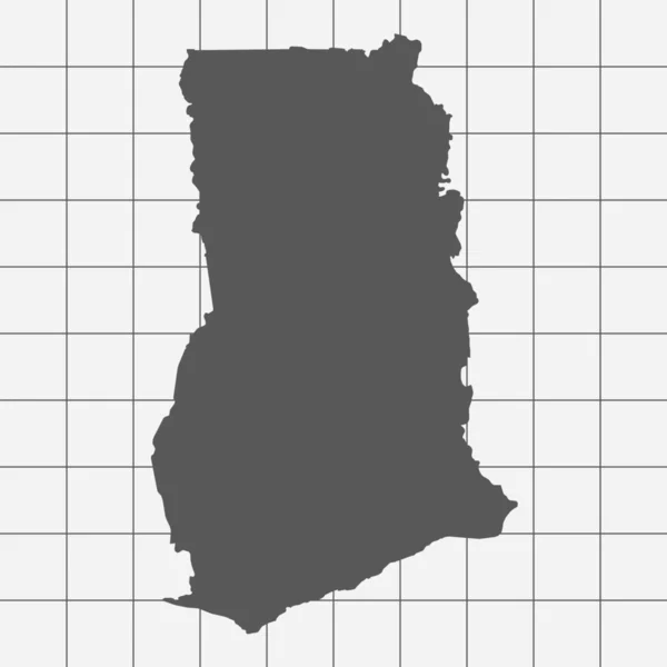 Квадратная бумага с изображением страны Гана — стоковый вектор