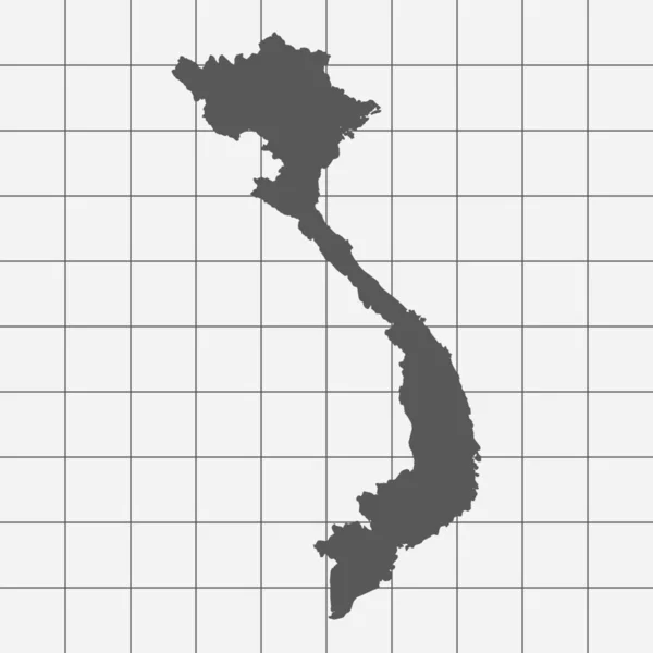 Papel cuadrado con la forma del país de Vietnam — Archivo Imágenes Vectoriales