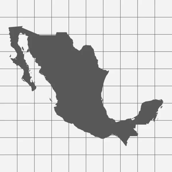 Papel quadrado com a forma do país do México —  Vetores de Stock