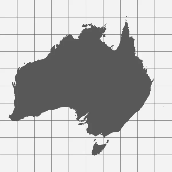 Kariertes Papier mit der Form des Landes Australien — Stockvektor