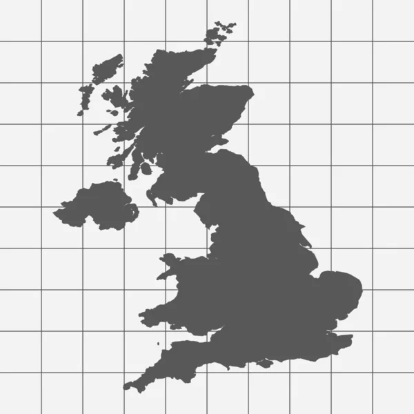 Papel cuadrado con la forma del país de Reino UnidoReino — Vector de stock