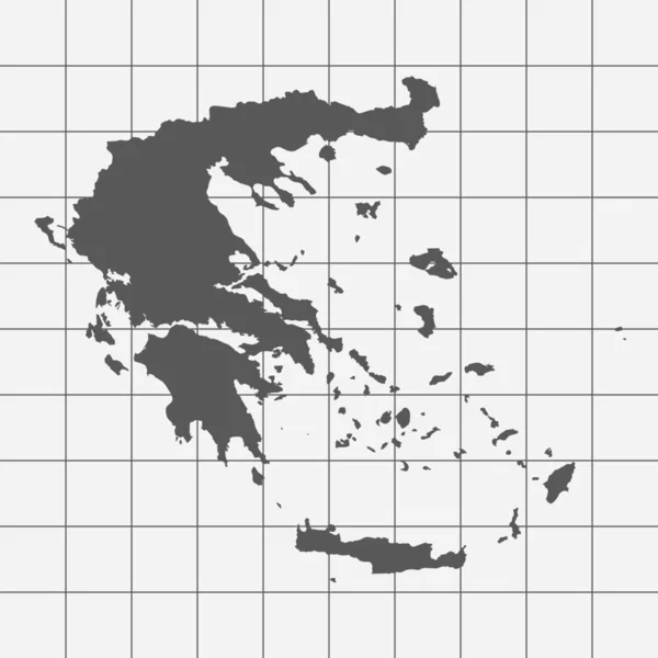 Carta quadrata con la forma del paese della Grecia — Vettoriale Stock