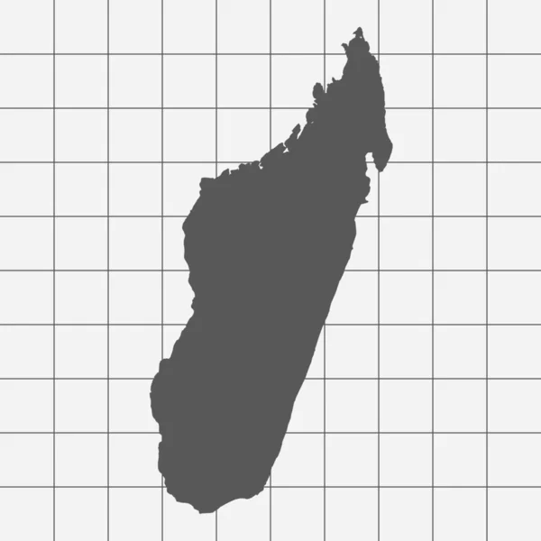 Kvadrerade papper med formen av landet av Madagaskar — Stock vektor