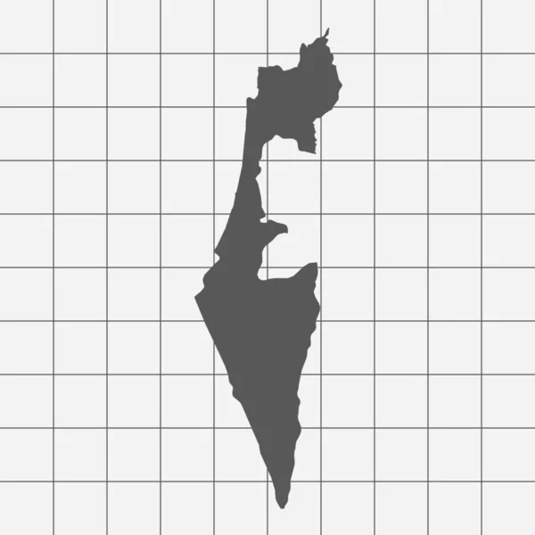 イスラエル共和国の国の形の方眼 — ストックベクタ