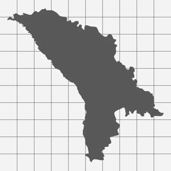 Moldova ülkenin şekli ile kare kağıt — Stok Vektör